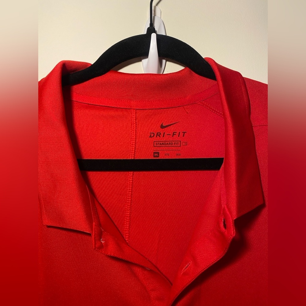 NWT - Men's Nike Dri-FIT Red Polo Shirt Size: 3XL - Picture 3 of 9